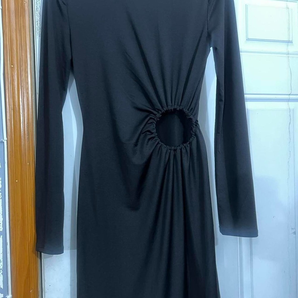 Danielle Bernstein Black Long Sleeve Midi Dress